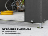 6.6 x 7.8ft Outdoor Garden Storage Shed, Waterproof Bike Tent with Roll-up Zipper Door, Galvanised T3398P553470