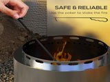 Smokeless Fire Pit, 48.5cm Portable Wood pit with Poker for Garden Camping Bonfire T3398P320116