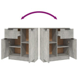 Sideboards 2 pcs Concrete Grey 60x30x70 cm Engineered Wood 3115815