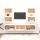 TV Cabinets 7 pcs White Solid Wood Pine 3100225
