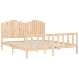Bed Frame without Mattress Solid Wood Pine 3192311