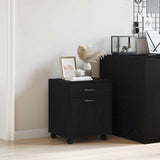 Rolling Cabinet Black Oak 45 x 38 x 54 cm Engineered Wood 862670