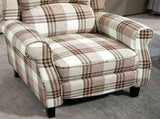 160&deg Reclining Armchair, with Footrest - Brown T3398P343455