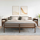 Bedside Cabinets 2 pcs with 2 Drawers Brown Oak 36x36x68 cm 858591