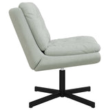 Swivel Relaxing Chair Light Grey 63 x 75 x 76 cm Velvet 42007360