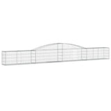 Arched Gabion Baskets 9 pcs 400x30x40/60 cm Galvanised Iron 3146834