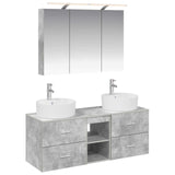 Bathroom Furniture Set 4 pcs Concrete Grey 3406898