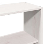 ZNTS Bookcase Bed without Mattress White 135x190 cm Double Solid Wood Pine 3321578