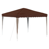Pop-up Party Tent 288 x 288 x 245 cm Brown Oxford Fabric 42019753