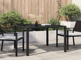 Garden Table Black 90 x 90 x 75 cm Poly Rattan 362533