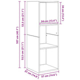 TV Cabinet Set Wall-mounted 4 pcs Artisan Oak 37 x 37 x 107 cm 3393536