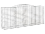 Arched Gabion Baskets 5 pcs 300x50x160/180 cm Galvanised Iron 3146758