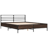 Bed Frame without Mattress Brown Oak 160x200 cm 3280056