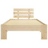 Bed Frame without Mattress Solid Pine Wood 100x200 cm 283161