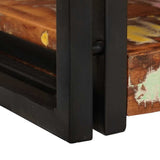 Bedside Table Brown and Black Solid Reclaim wood 4016732