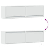 TV Wall Cabinet with LED Lights White 140x31x38 cm 852369