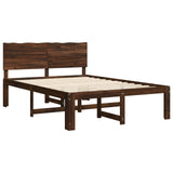 Double Bed Frame with Headboard ROSTOCK Dark Brown 150 x 200 cm 3405449