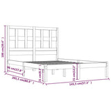 Bed Frame without Mattress White 140x200 cm Solid Wood Pine 3104479
