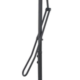Garden Parasol Black Polyester, Powder-Coated Steel Large 312516