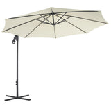 Large Cantilever Garden Parasol Sand Polyester Fabric 44874