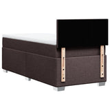 Box Spring Bed with Mattress Dark Brown 100x200 cm Fabric 3285795