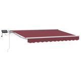 Manual Awning Frame with LEDs Burgundy and White 3 x 2 m 3420520