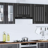 Kitchen Wall Cabinet Lucca Black Engineered Wood 853838
