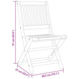 3 Piece Folding Garden Dining Set Solid Wood Acacia 3206333