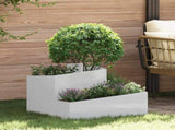 Garden Planter Silver 60 x 60 x 50 cm Galvanised Steel 873576
