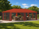 Gazebo Cover with Sidewalls 6 x 3 m Terracotta Polyester 190 900413