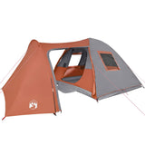 ZNTS Family Tent Dome 6-Person Grey and Orange Waterproof 94355