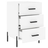 Bedside Cabinet White 40x40x66 cm Engineered Wood 827668