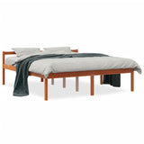 Senior Bed without Mattress Wax Brown 160x200 cm Solid Wood Pine 844160