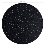 Rain Shower Head Stainless Steel 40 cm Round Black 147693