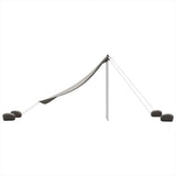 Beach Canopy with Sand Anchors Grey 214x236 cm 4008643