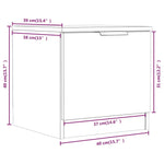 Bedside Cabinets 2 pcs White 40x39x40 cm 811197
