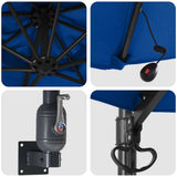 Garden Parasol 248 x 248 x 148 cm Polyester and Steel Azurblau 42003250