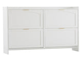 Modern Shoe Cabinet with 4 Flip Drawers, Freestanding Shoe Rack with Open Shelves, Suitable for N896P457053W
