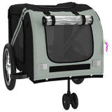 Pet Bike Trailer Grey and Black Oxford Fabric and Iron 93895
