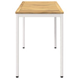 Garden Dinner Table White 108.5 x 55 x 75 cm Solid Acacia Wood 901761