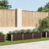 Garden Raised Bed Brown 240x80x45 cm Galvanised Steel 45714