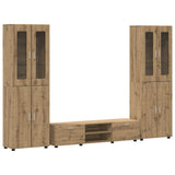 TV Cabinet Set FLORIN 3 pcs Artisan Oak Engineered Wood 3398003