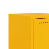 ZNTS Bedside Cabinets 2 pcs Mustard Yellow 36x39x60.5 cm Steel 846453