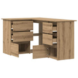 Corner Desk Artisan Oak 145x100x76 cm Engineered Wood 855963