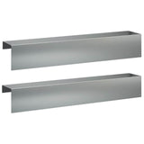 Garden Cover Profile 2 pcs 100 x 15 x 15 cm Galvanised Steel 8012972