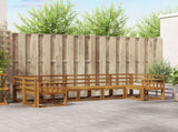 Outdoor Sofa Set 7 pcs Natural Solid Acacia Wood 3366912