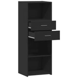 Highboard Black 45x42.5x124 cm Engineered Wood 846167