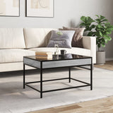 ZNTS Coffee Table with Infinity LED Grey Sonoma 70x50x41 cm 847685