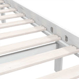 810093 Bed Frame without Mattress White Solid Wood 160x200 cm