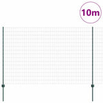 Fence with Posts Green 1.6 x 10 m Steel 3335987